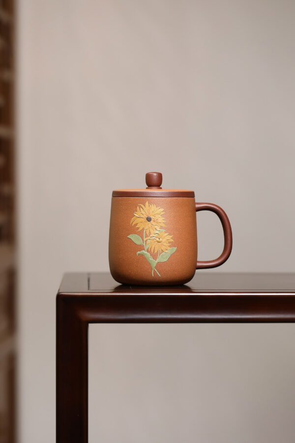 wsxc1770561151155_0 Lidded Cup | Clay Painting | Sunflower|向日葵|380ml