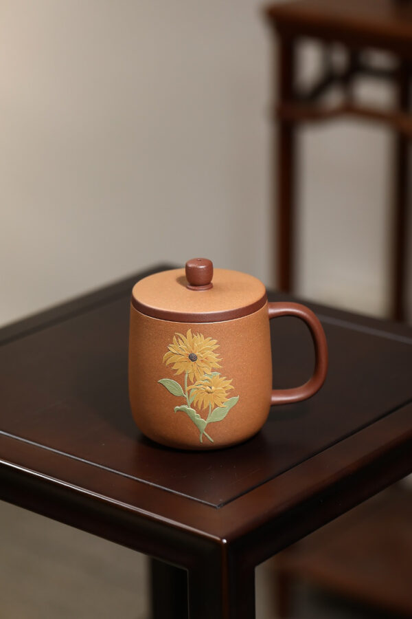 wsxc1770561151155_2 Lidded Cup | Clay Painting | Sunflower|向日葵|380ml