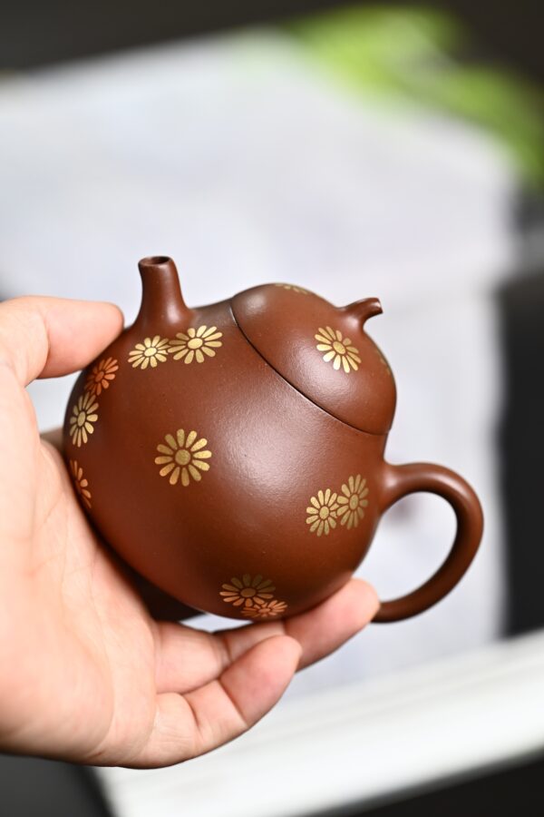 茄瓜丨洒金丨文革老紫泥丨150ml丨7孔出水丨陈华军