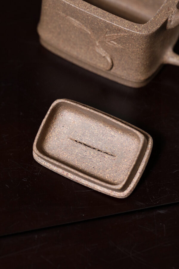 Bamboo Joint Small Teapot | Peach Blossom Clay | 竹节小壶 | 100ml