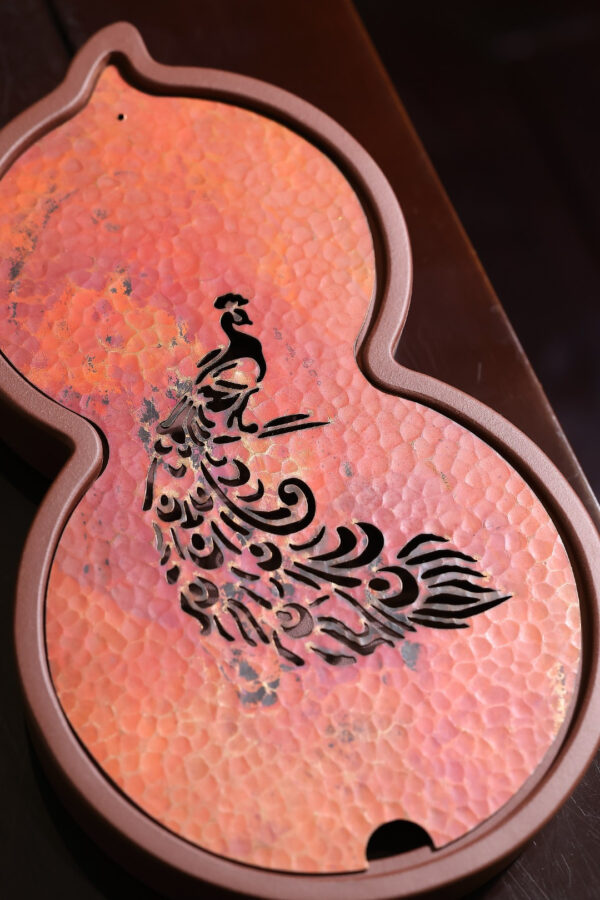 wsxc1778663832940_2 雜件|乾泡台|葫蘆A款|紫泥|手工錘紋銅片|24.5cm.14.5cm.3cm