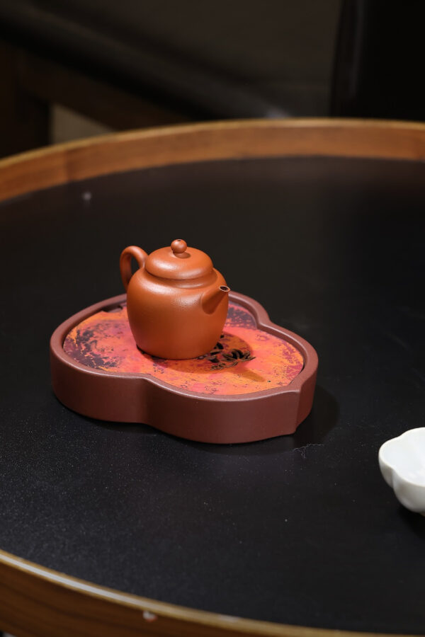 wsxc1778748977839_2 雜件|乾泡台|葫蘆B款|紫泥|手工錘紋銅片|18cm.16.5cm.3.5cm