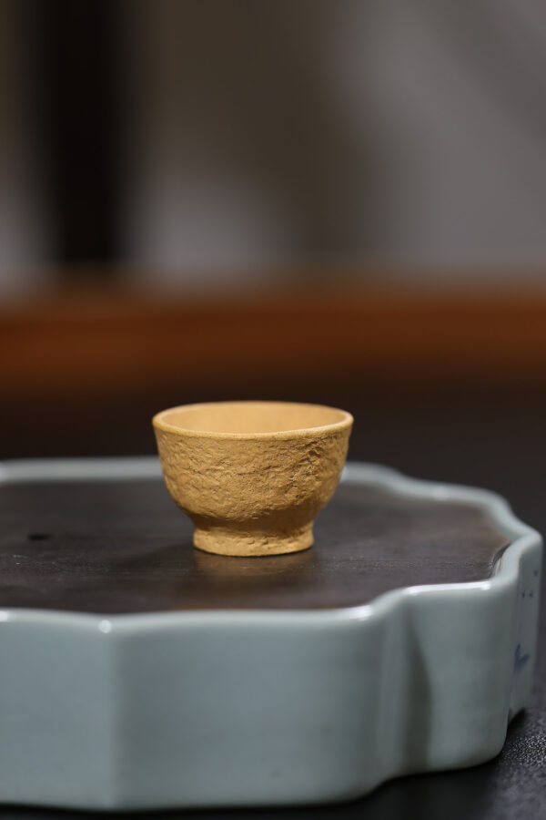 全手工｜迷你供春三件套｜四號井綠泥｜壺 50ml｜杯 8ml｜內推孔｜張老師