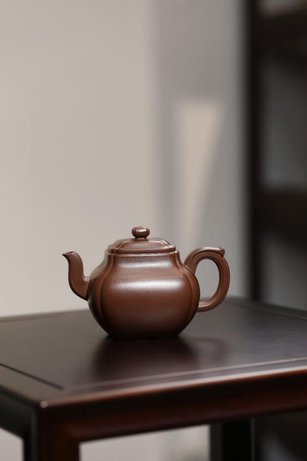 精品小高貨｜儒浩二式｜老紫泥｜260ml｜筋紋混方｜內推孔｜彭戲平