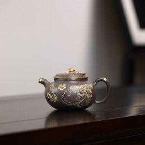 傳統款｜刻繪｜仿古｜青灰泥｜195ml｜內推孔｜描金刻繪｜許路路