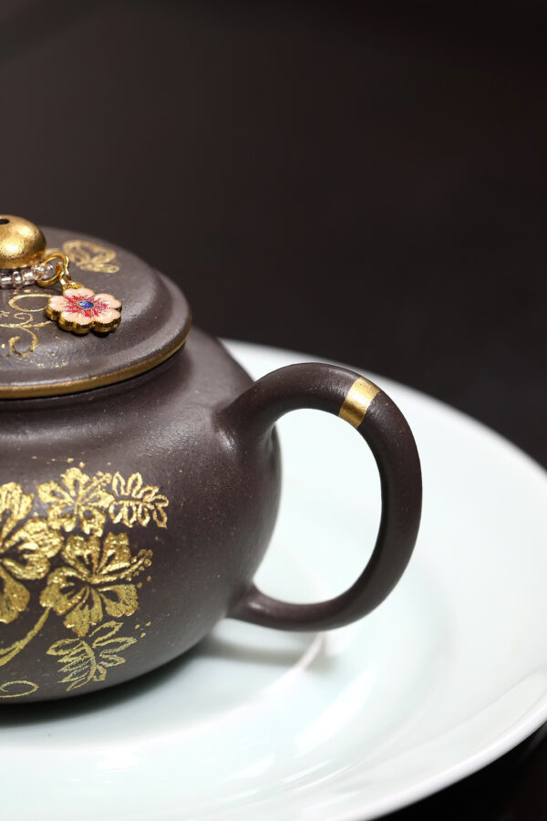 傳統款｜刻繪｜仿古｜青灰泥｜195ml｜內推孔｜描金刻繪｜許路路