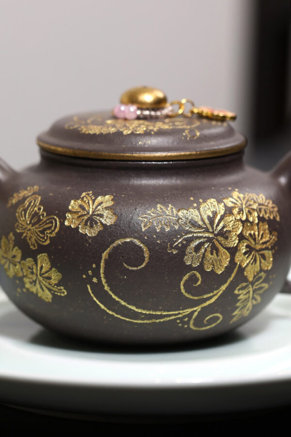 傳統款｜刻繪｜仿古｜青灰泥｜195ml｜內推孔｜描金刻繪｜許路路