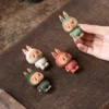 Zisha Labubu Tea Pet｜Handmade Creative Ornament｜Ceramic Decoration｜拉布佈紫砂茶寵