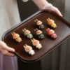Zisha Labubu Tea Pet｜Handmade Creative Ornament｜Ceramic Decoration｜拉布佈紫砂茶寵