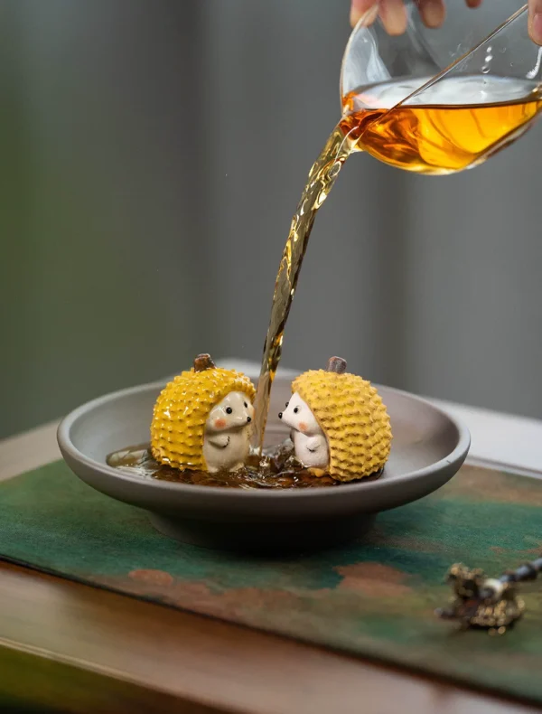 Yixing Zisha Tea Pet｜ Durian Hedgehog｜Premium Cultivable Cute Creative Ceramic Ornament｜榴莲刺猬