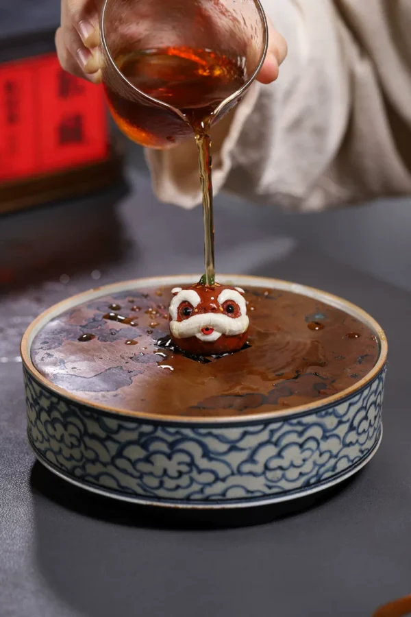 O1CN01kO29K73fz7H1bRxv_!!3012228851 Yixing Zisha Cultivable Tea Pet|Lion Dance Ornament|Chinese Style Tea Table|醒狮摆件