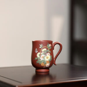 Slip Painting Master Cup | Butterfly & Blossom | Qing Cement Clay | 170ml | 黄文静