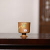 Master Cup | Stemmed Cup | Fragrant Golden Osmanthus | Yellow Jiangpo Clay | 70ml | 泥绘桂花