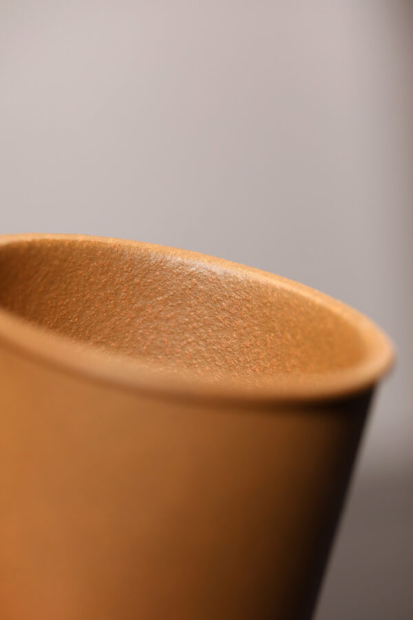 Master Cup | Stemmed Cup | Fragrant Golden Osmanthus | Yellow Jiangpo Clay | 70ml | 泥绘桂花