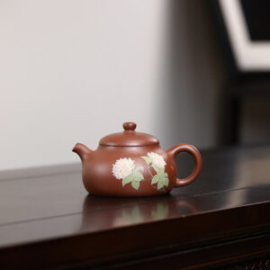 Slip Painting | Auspicious Charm (Hydrangea) | Purple Clay | 190ml | 泥绘绣球花