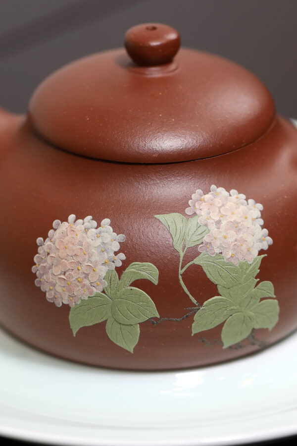 wsxc1791724617357_3 Slip Painting | Auspicious Charm (Hydrangea) | Purple Clay | 190ml | 泥绘绣球花