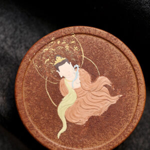 wsxc1791735055278_0 Miscellaneous Ware | Dunhuang Wuxiang Gai Zhi | Duan Clay | diameter 6.5cm | height 1.5cm | slip painting | 盖置