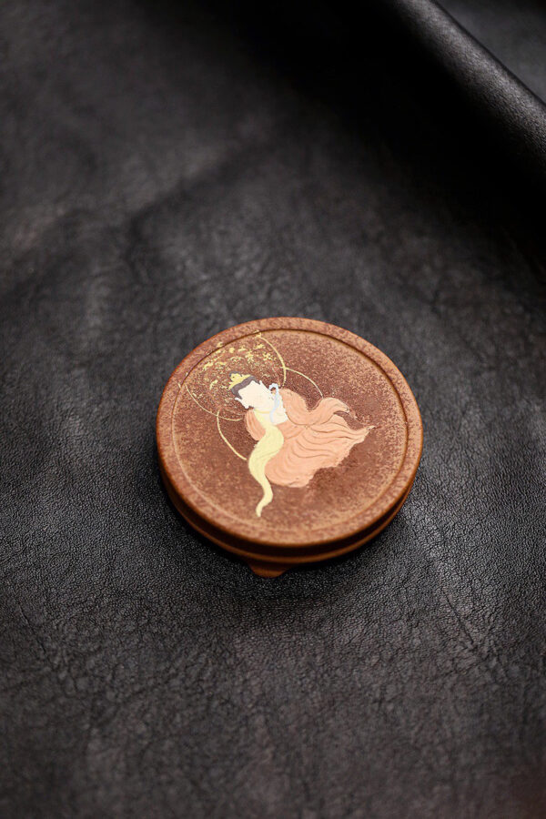 Miscellaneous Ware | Dunhuang Wuxiang Gai Zhi | Duan Clay | diameter 6.5cm | height 1.5cm | slip painting | 盖置