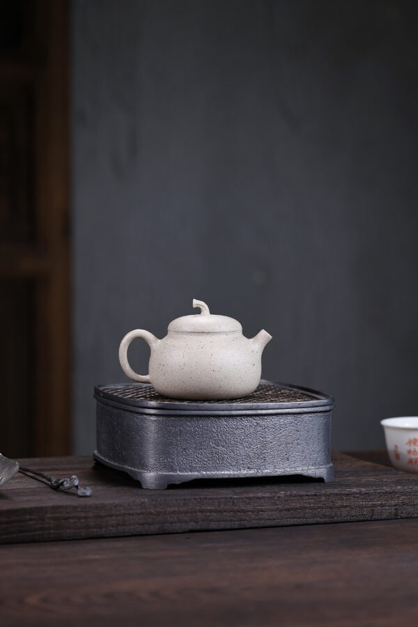 wsxc1791736610571_1 Original Work | Eggplant Shaped Teapot | October Hibiscus | White Jade Duan Clay | 100ml | 十月芙蓉