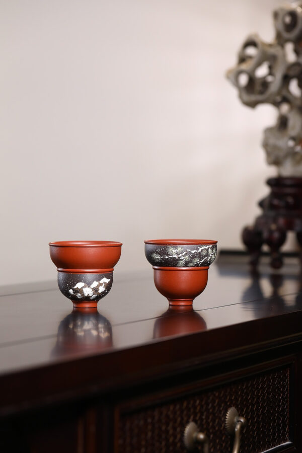wsxc1791738671244_8 Master Cups | Gourd Pair Cups | Cedar Pair Cups | Red Clay with Slip Coating | 80ml | 雪松对杯