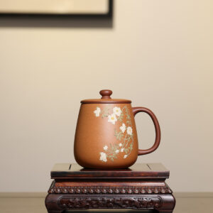Slip Painting | Blooming Prosperity | Purple Clay with Jiangpo Clay Slip | 380ml | 繁花似锦