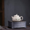 Original Yixing Zisha Teapot | Eggplant Shape | December Narcissus | White Jade Duan Ni | 100ml | 茄瓜