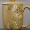 wsxc1791834919329_1 Yixing Zisha Lidded Tea Cup | Slip-Painted Prosperous Flowers| Benshan Green Clay| 220ml | 繁花似锦