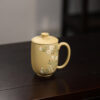 wsxc1791834919329_3 Yixing Zisha Lidded Tea Cup | Slip-Painted Prosperous Flowers| Benshan Green Clay| 220ml | 繁花似锦
