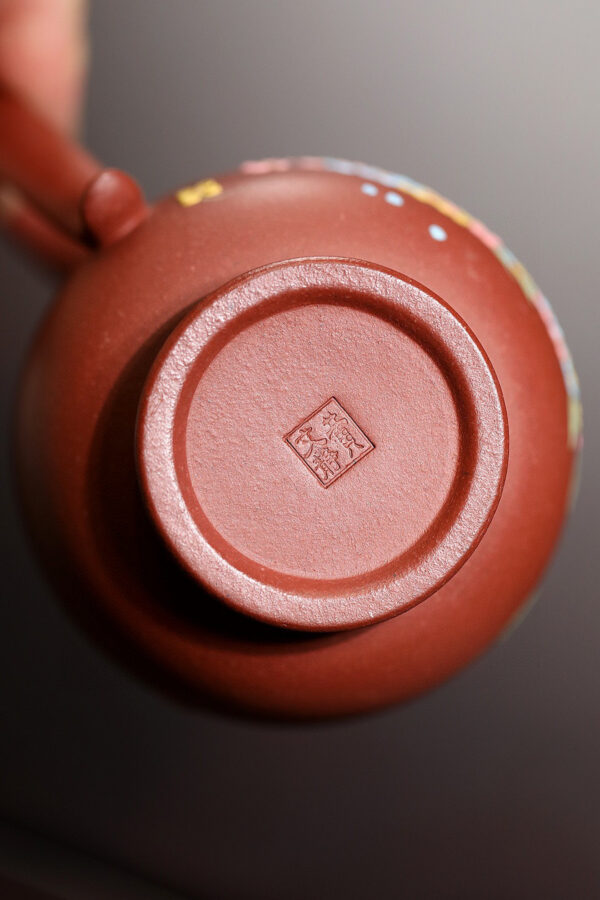 Master Cup | Fine Relief Painted Hydrangea Master Cup Qing Cement Clay | 170ml | 绣球花